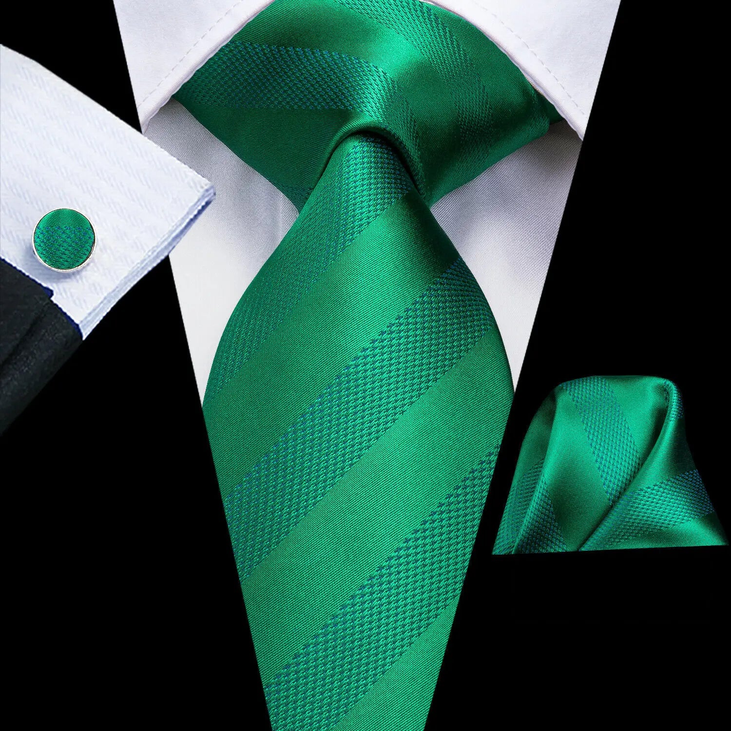 Conjunto Premium de Gravata Verde para Homem
