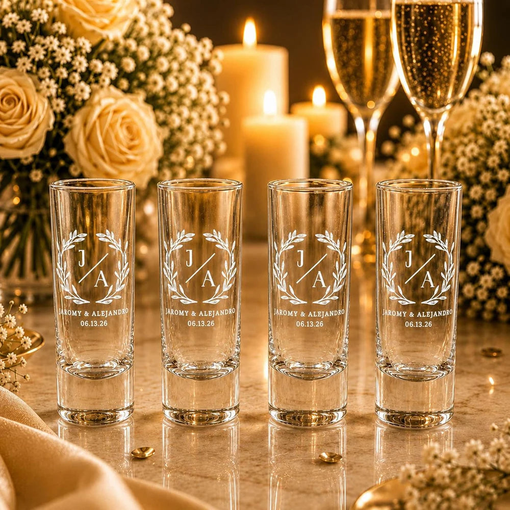Copos de Shot Personalizados para Casamento