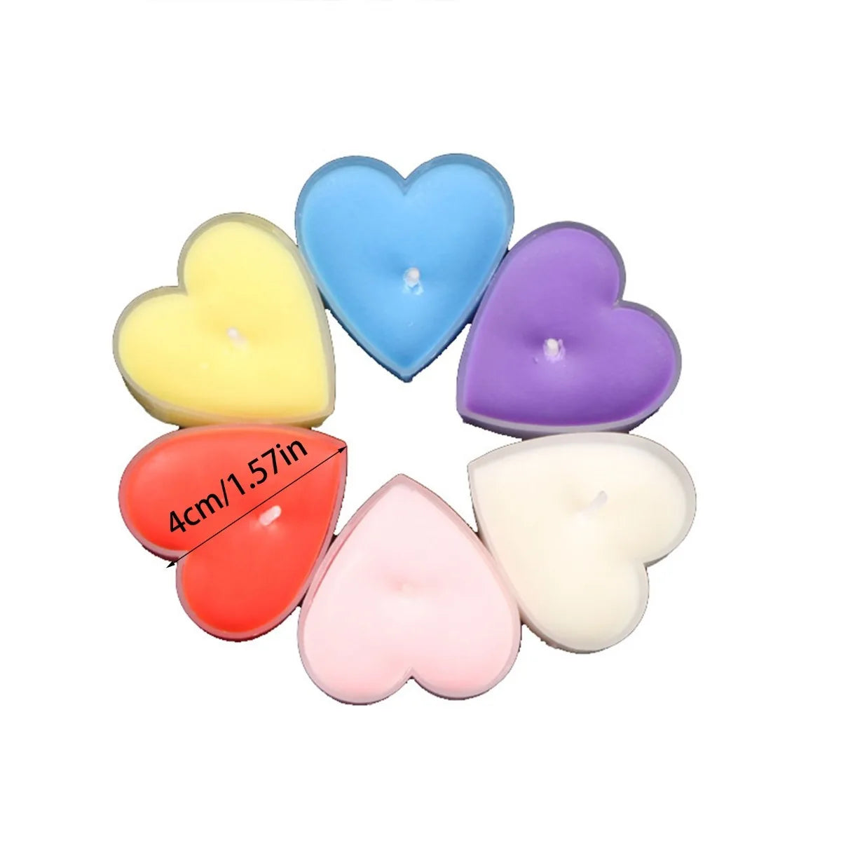 Velas Aromáticas em Forma de Coração — Kit com 9 Unidades