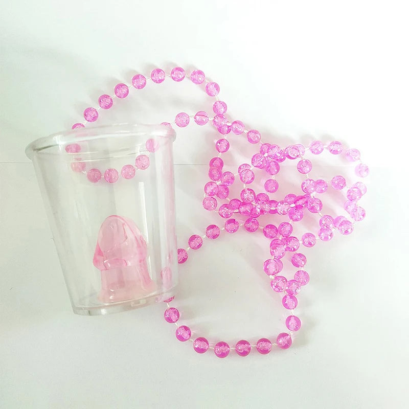 Colar com Copo de Shot "Bride to Be" – Acessório para Despedida de Solteira