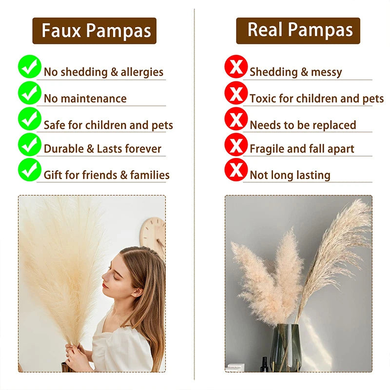 Erva-das-Pampas Artificial 97 cm – Decoração Boho para Casamentos e Interiores