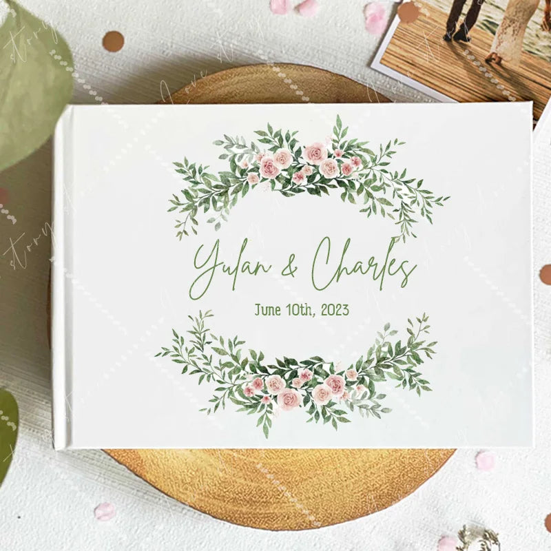 Livro de Honra Branco Personalizado | Livro de Assinaturas para Casamento