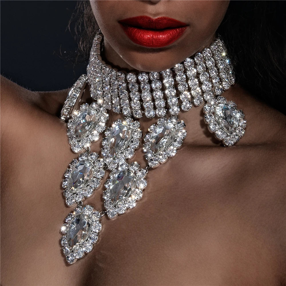 Colar Choker de Cristais para Noiva