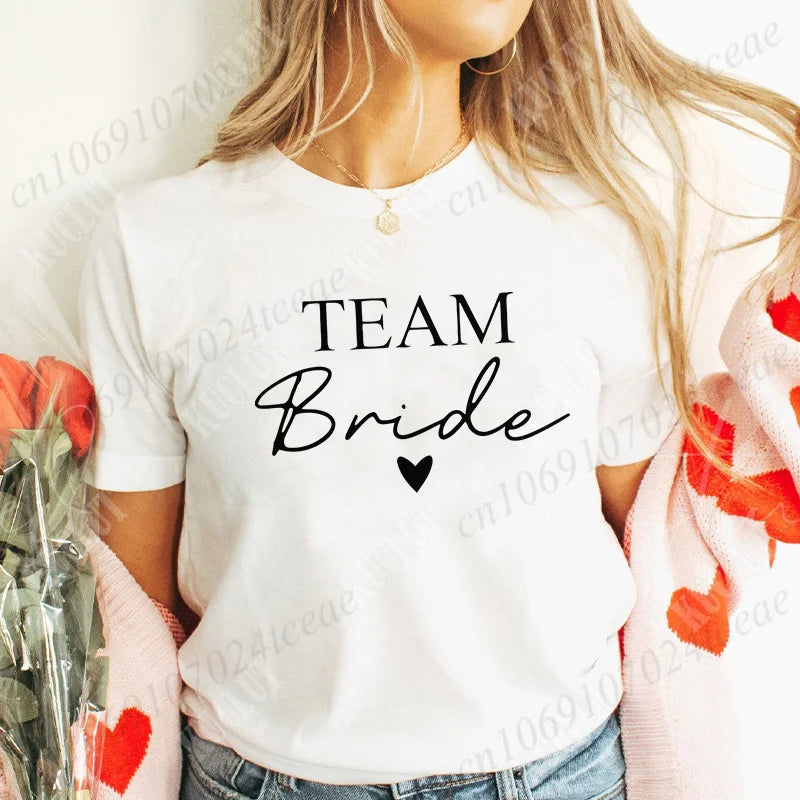 T-Shirt "Team Bride" para Mulher – Despedida de Solteira e Bridal Shower