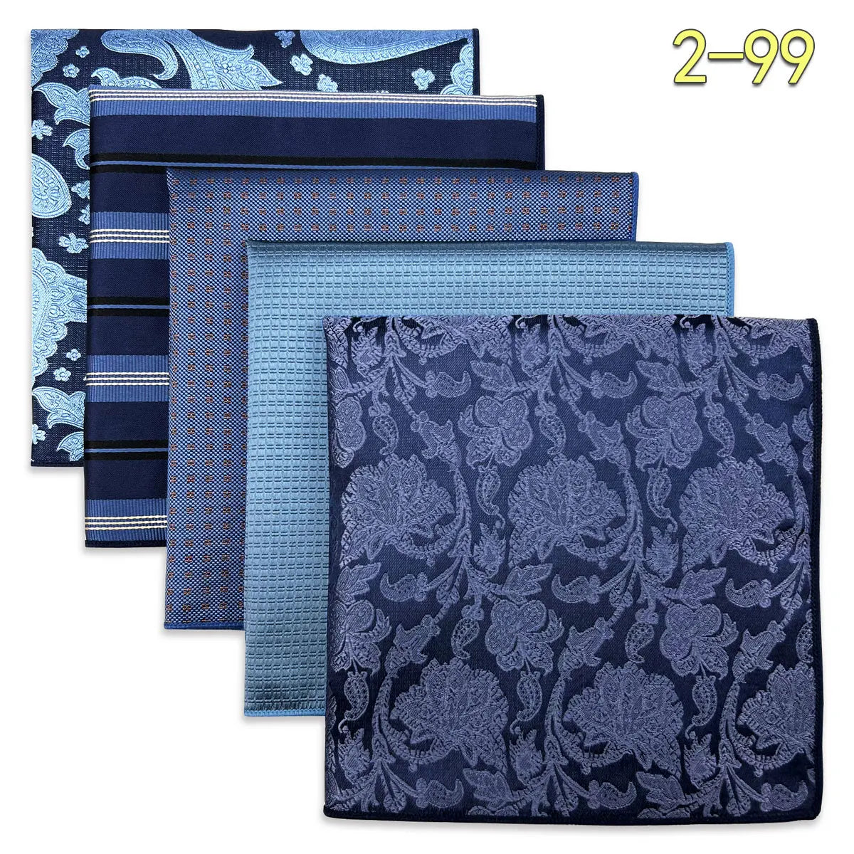 Conjunto de 5 Lenços de Bolso para Homem
