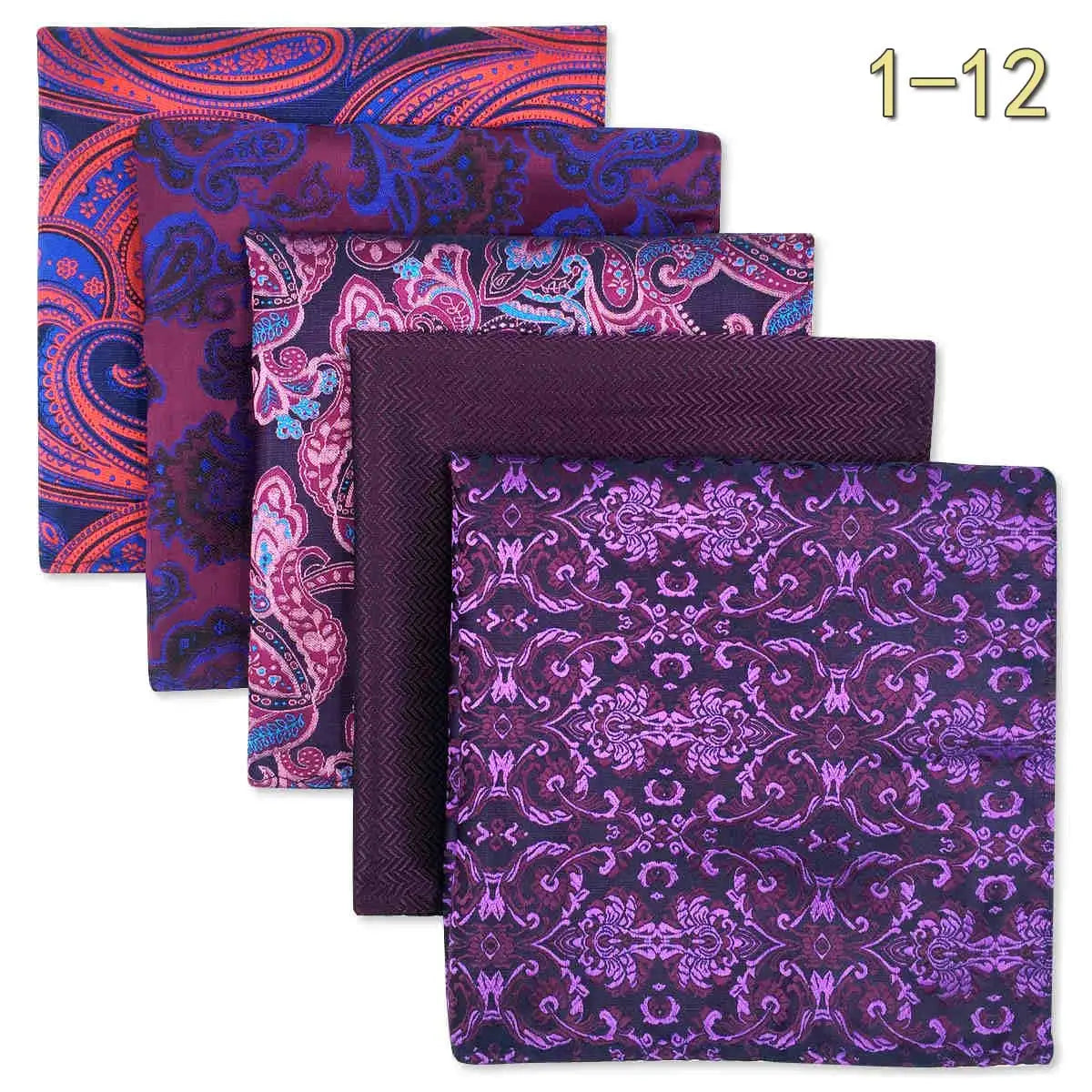 Conjunto de 5 Lenços de Bolso para Homem