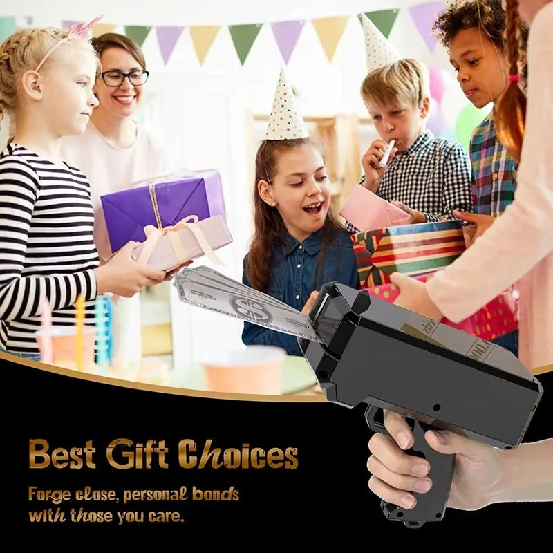 Pistola Lançadora de Notas – Acessório Divertido para Festas e Eventos