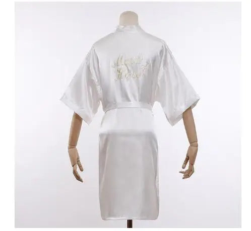 Robe de Cetim para Noiva com Bordado