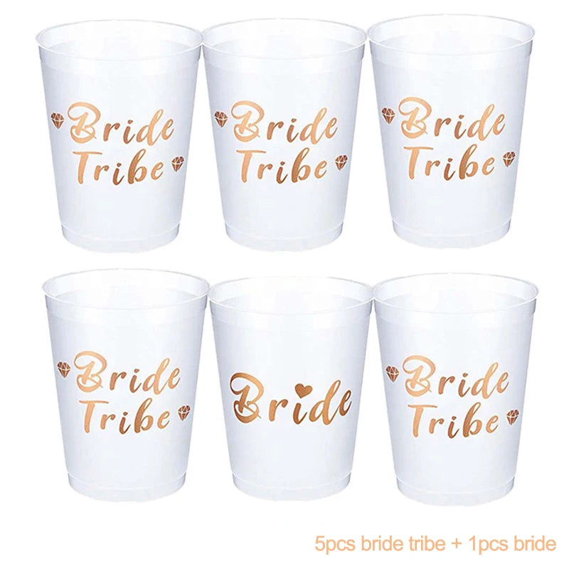 Copos "Bride & Team Bride" – Conjunto para Despedida de Solteira