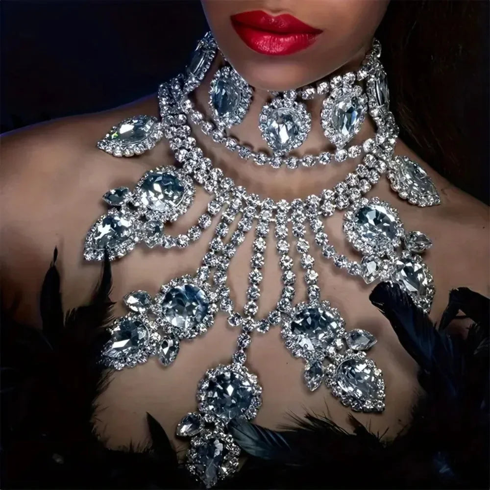Colar Choker de Cristais para Noiva