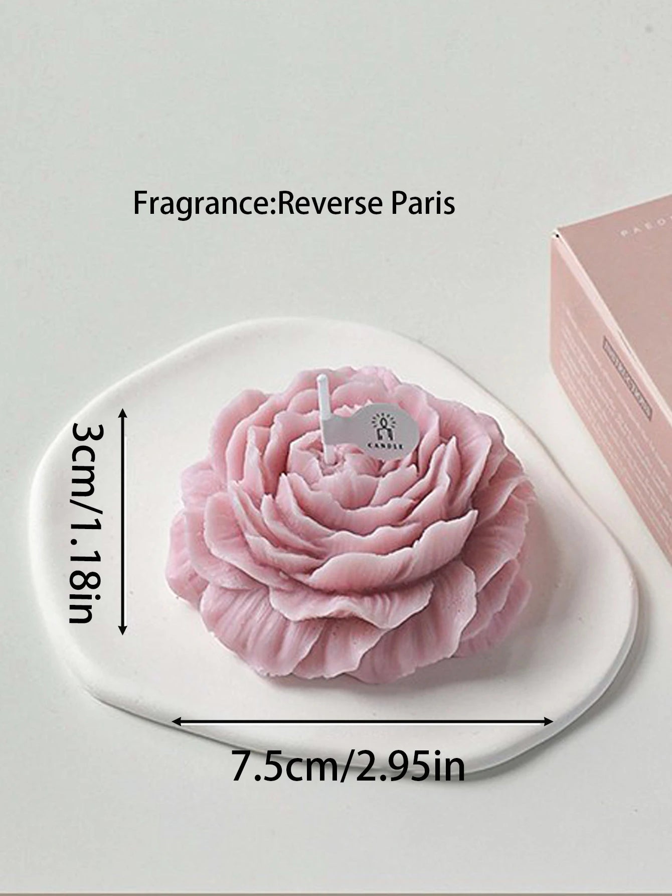 Vela Aromática 3D em Forma de Peónia para Decoração e Lembranças