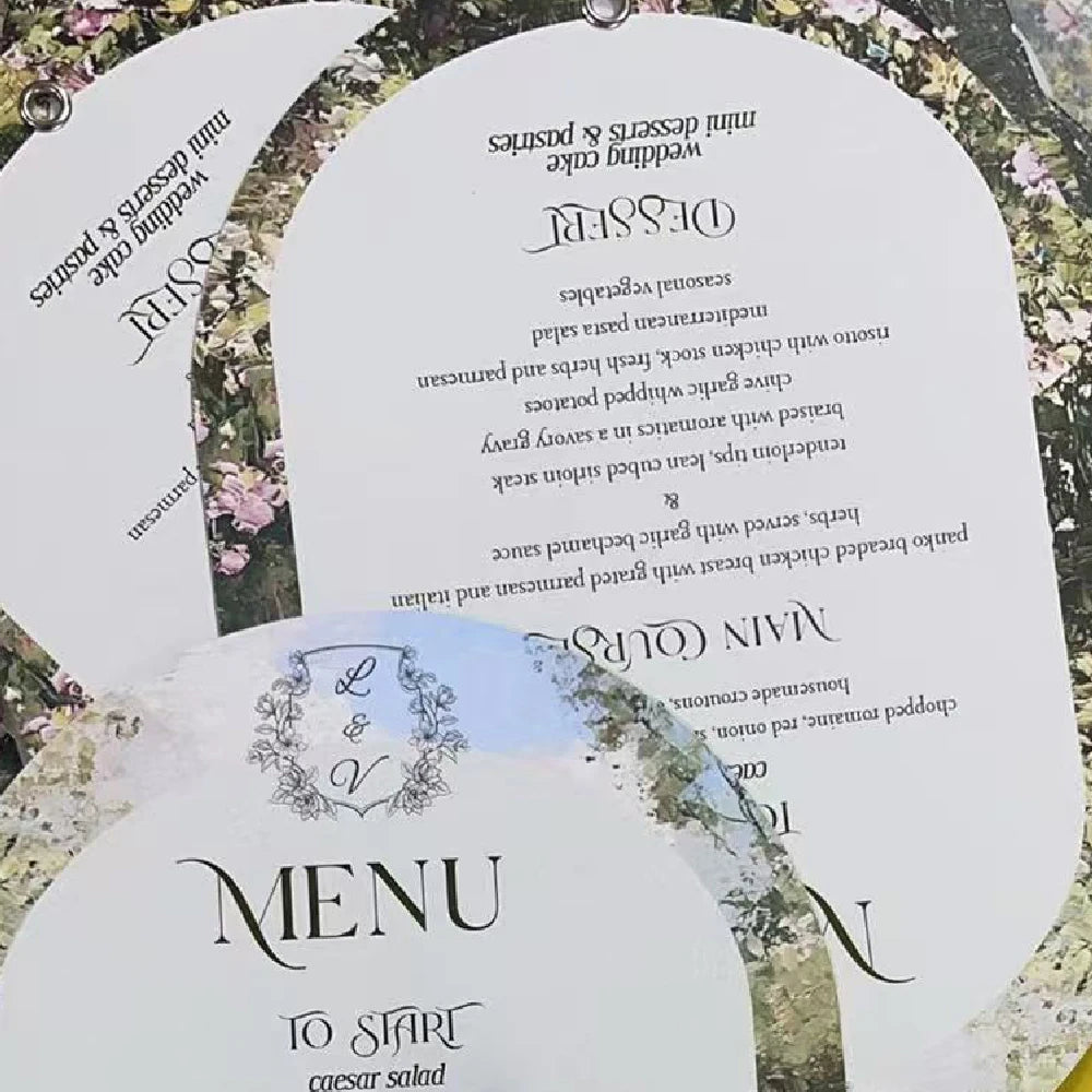 Menus de Casamento Personalizados Premium