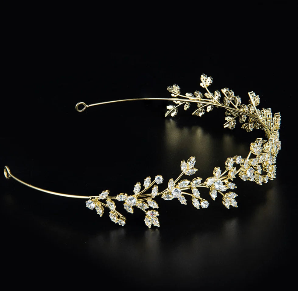 Tiara Luxo com Zircónias Cúbicas