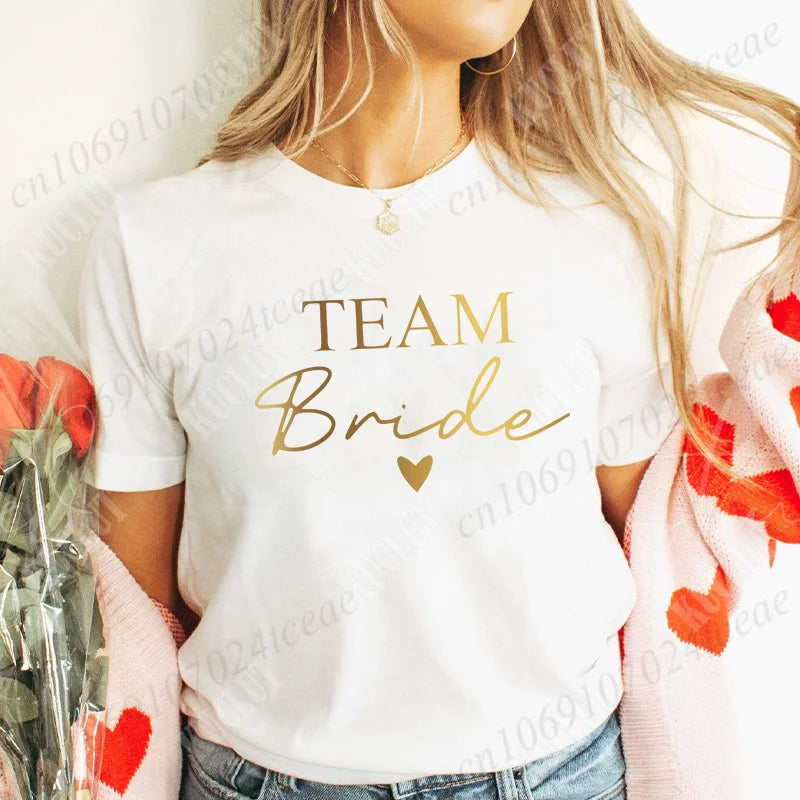 T-Shirt "Team Bride" para Mulher – Despedida de Solteira e Bridal Shower