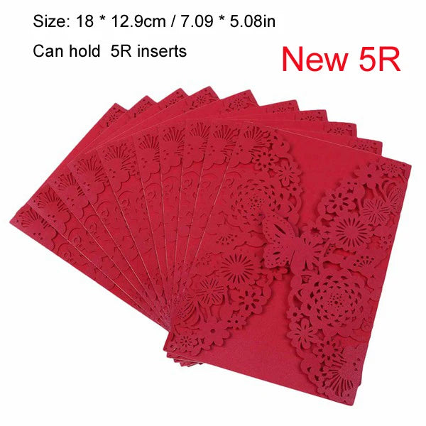 Convites de Casamento Borboleta 3D Laser Cut – Pack de 10 | Elegância que Encanta