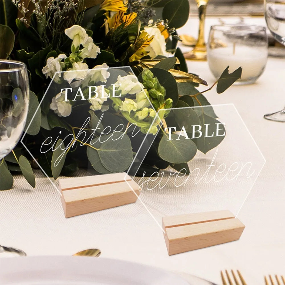 Suporte Acrílico para Cartões de Mesa, Menus e Números de Mesa