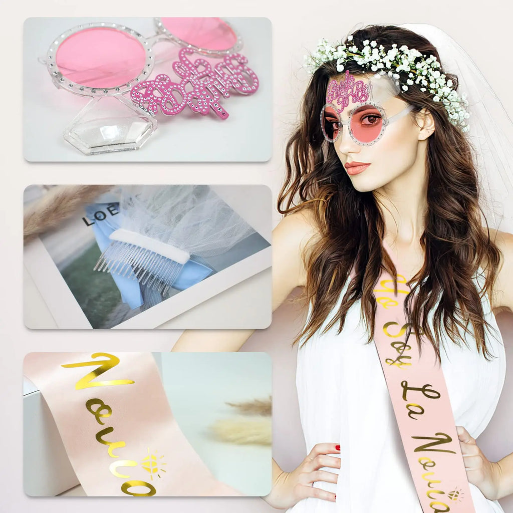 Kit Bride to Be 13 Peças – Acessórios para Despedida de Solteira