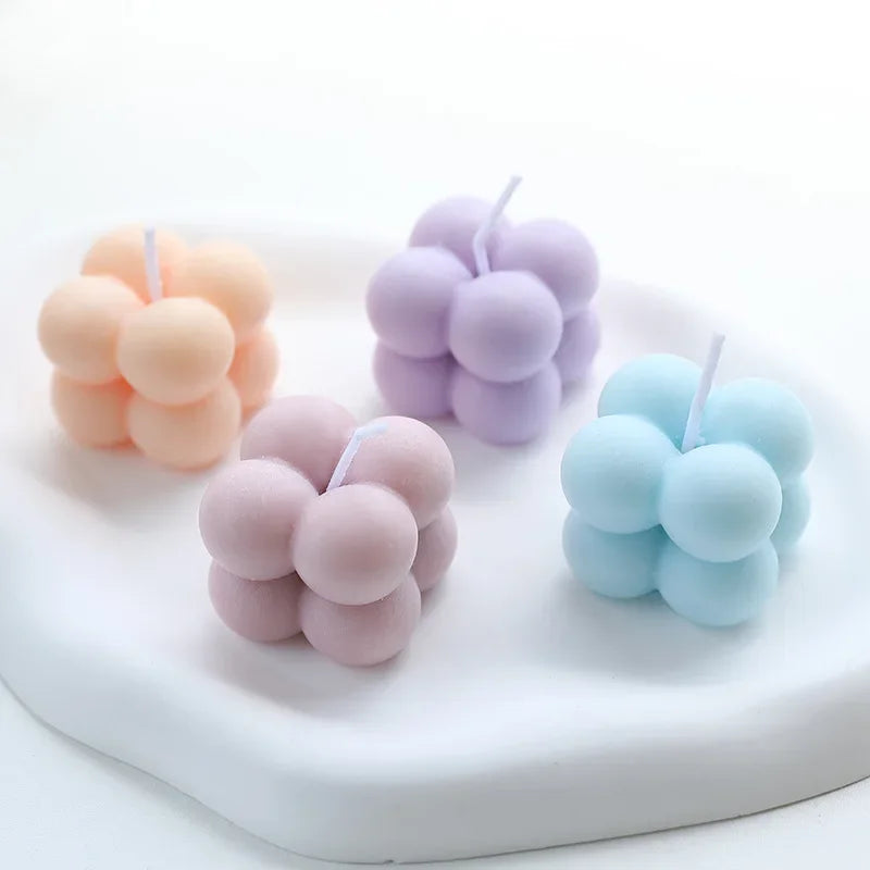 Velas Mini Cube Bubble Perfumadas – Elegância que Encanta