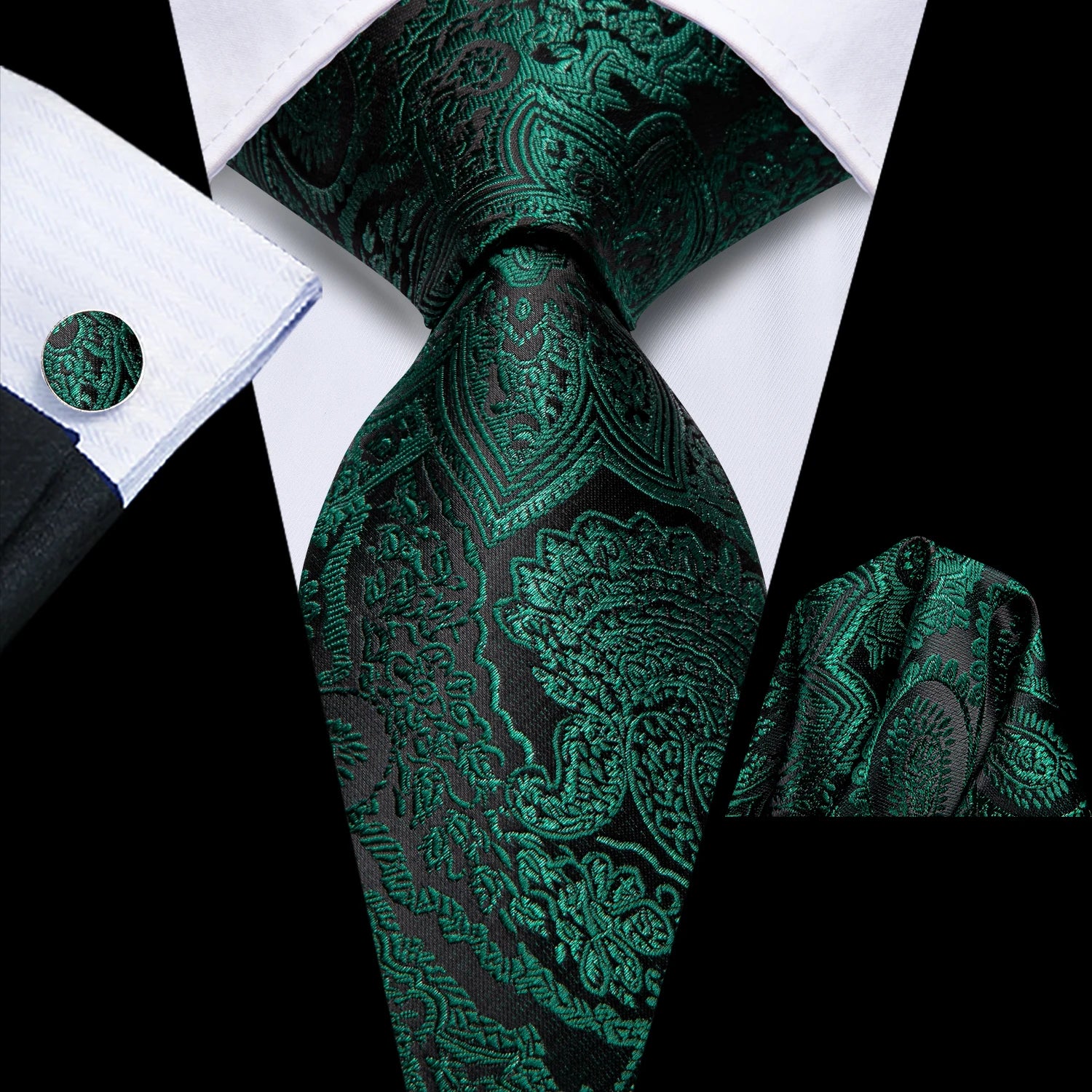 Conjunto Premium de Gravata Verde para Homem