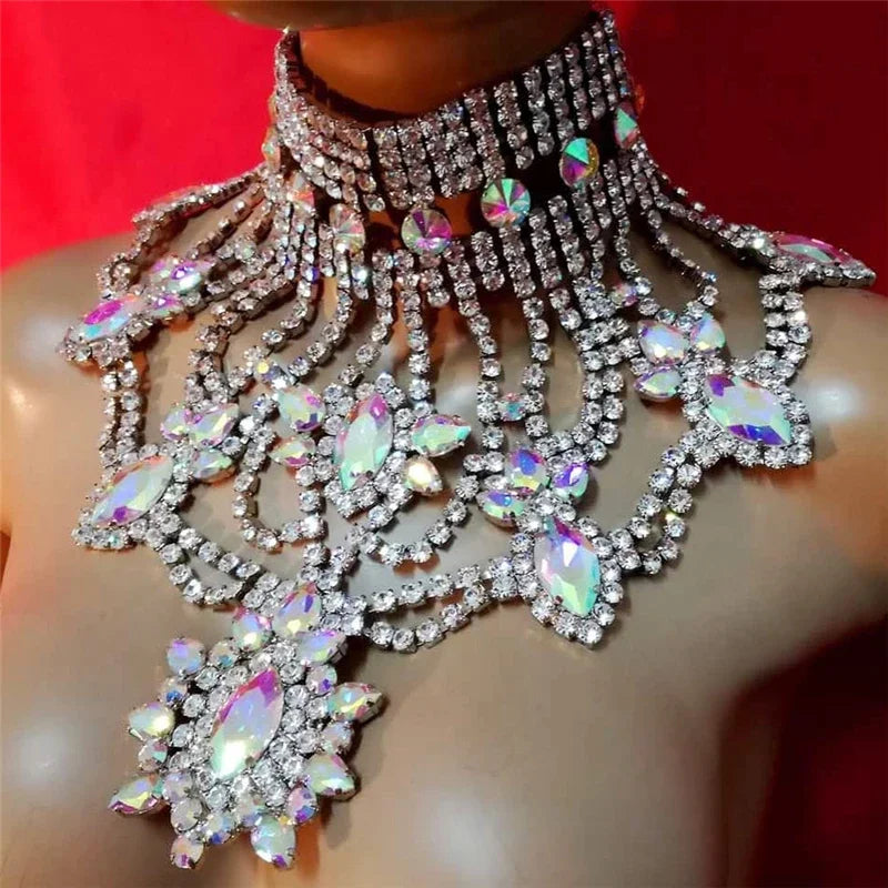 Colar Choker de Cristais para Noiva
