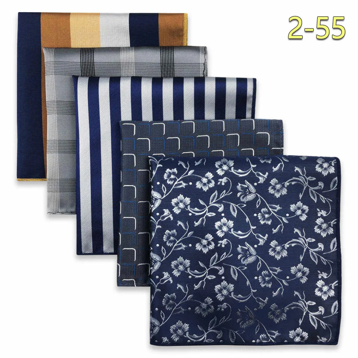 Conjunto de 5 Lenços de Bolso para Homem