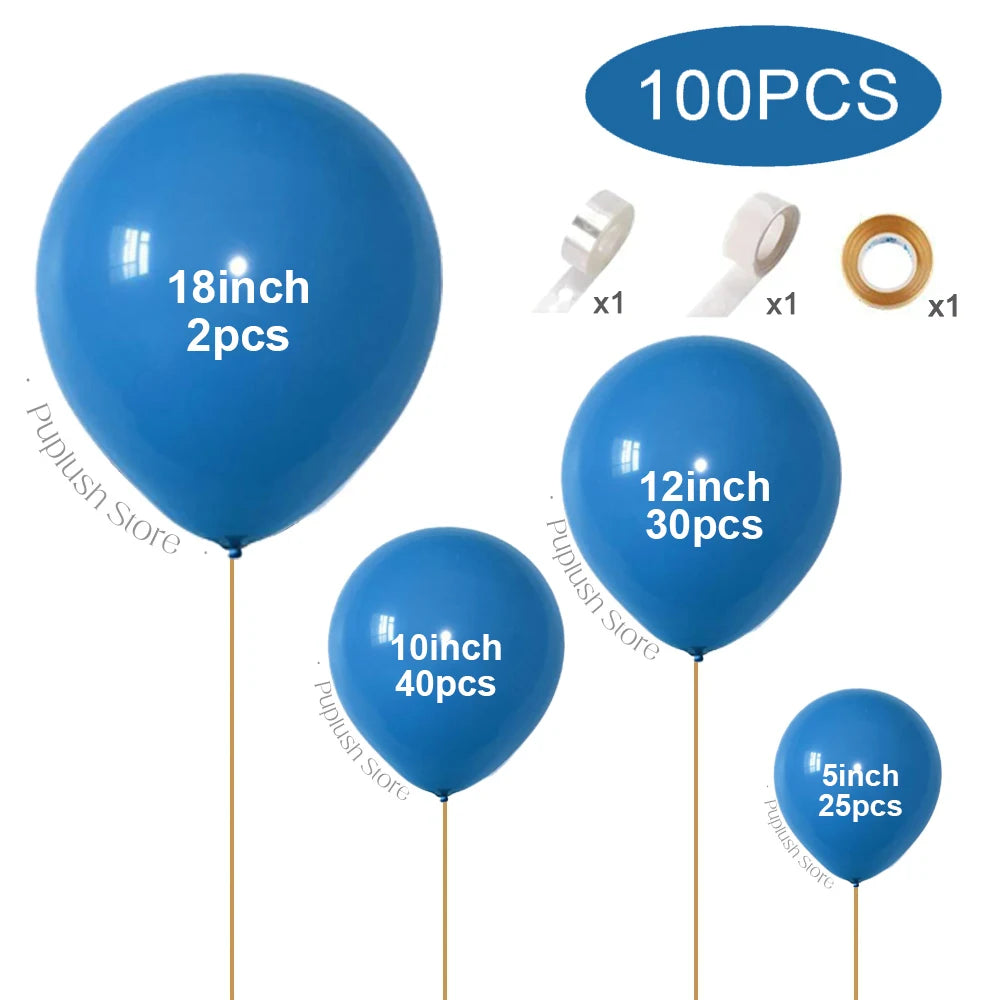 Pack de 100 Balões Azul Poeirento (Dusty Blue) – Decoração Elegante para Festas e Casamentos