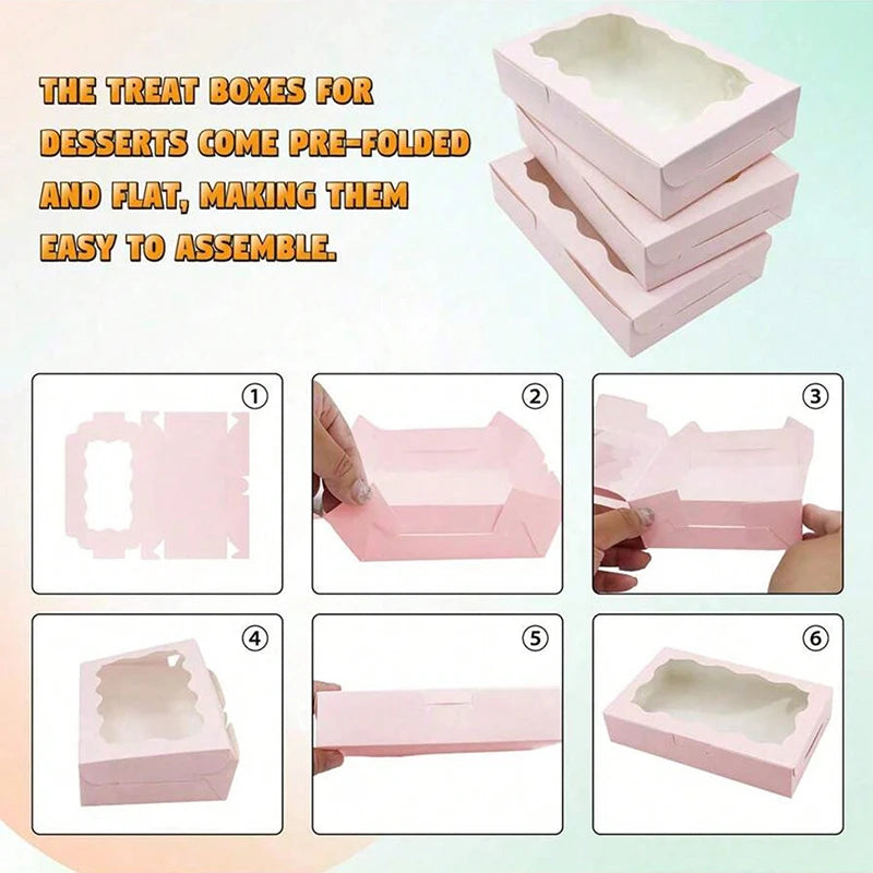 Caixa Kraft com Janela Transparente para Doces e Lembranças de Casamento