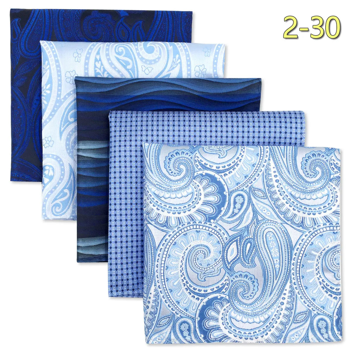 Conjunto de 5 Lenços de Bolso para Homem