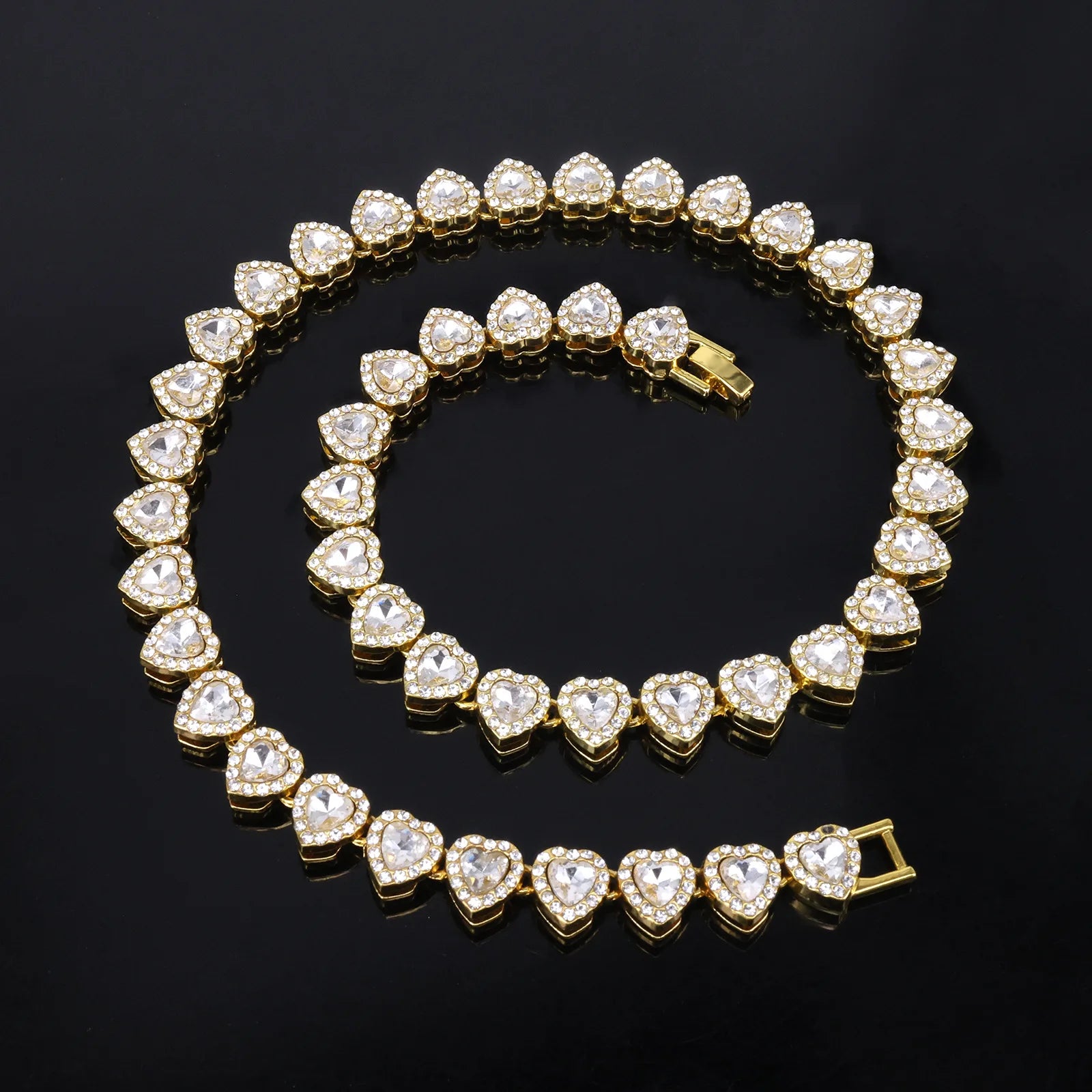 Conjunto Tennis com Zircónias e Coração
