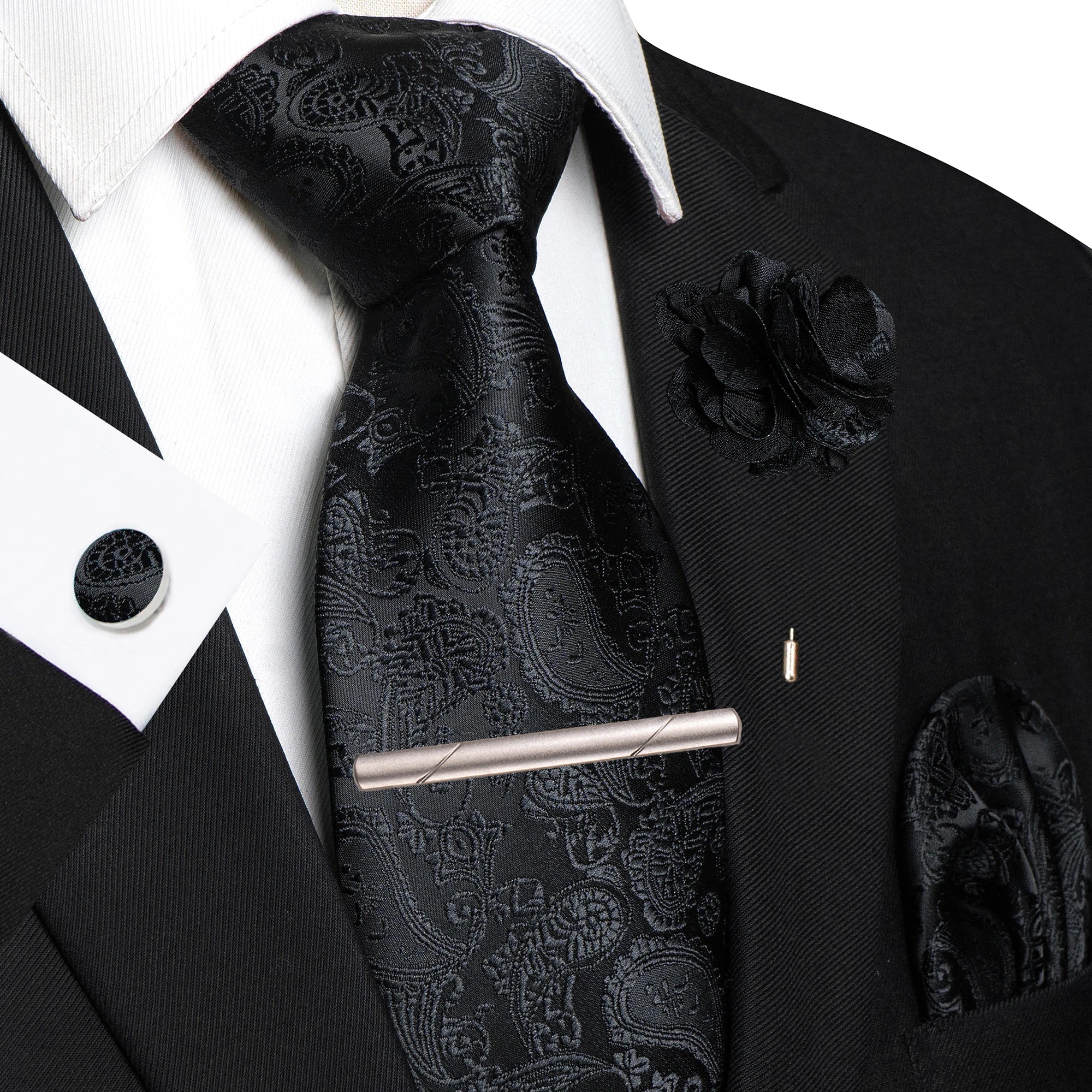Conjunto de Gravata Paisley Premium