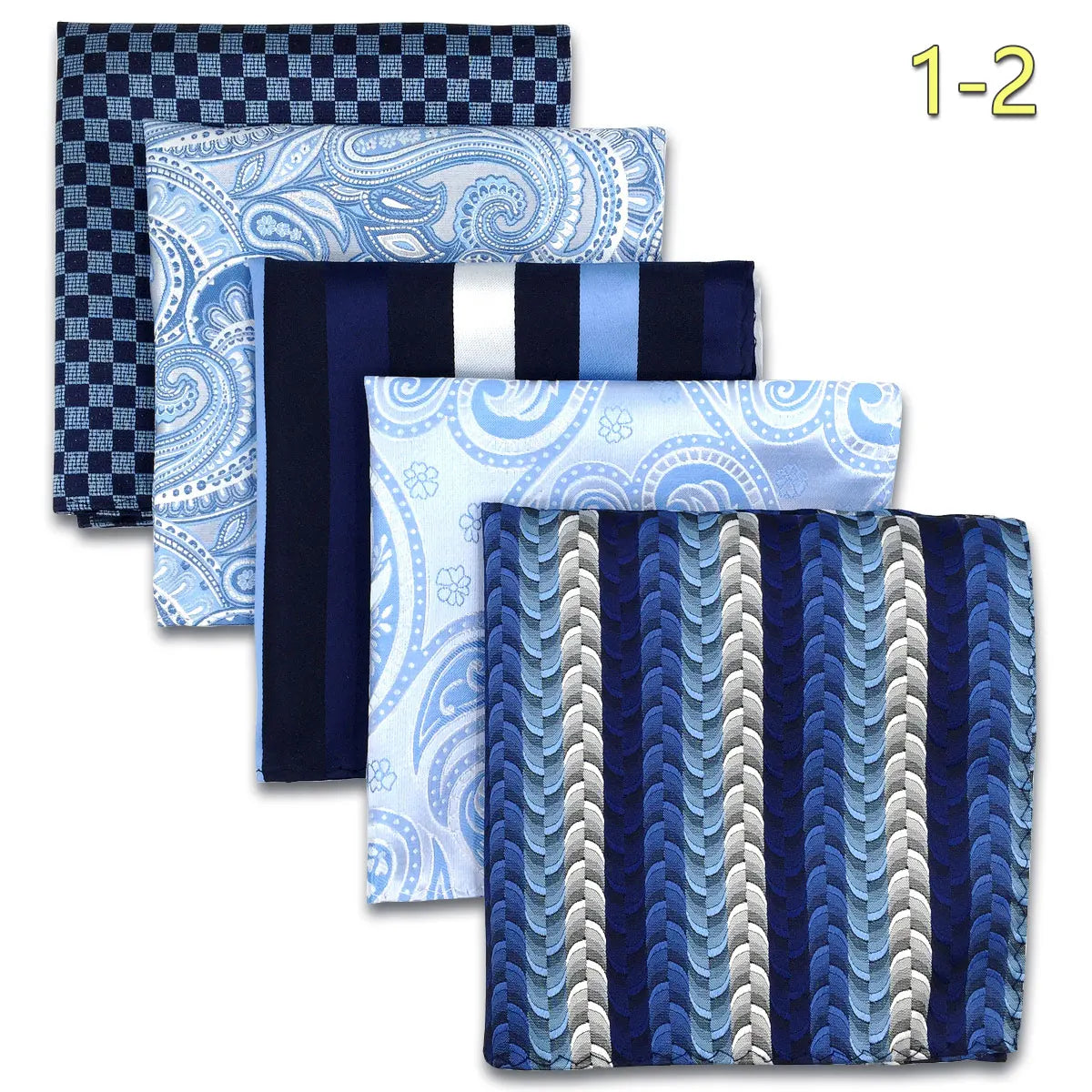 Conjunto de 5 Lenços de Bolso para Homem