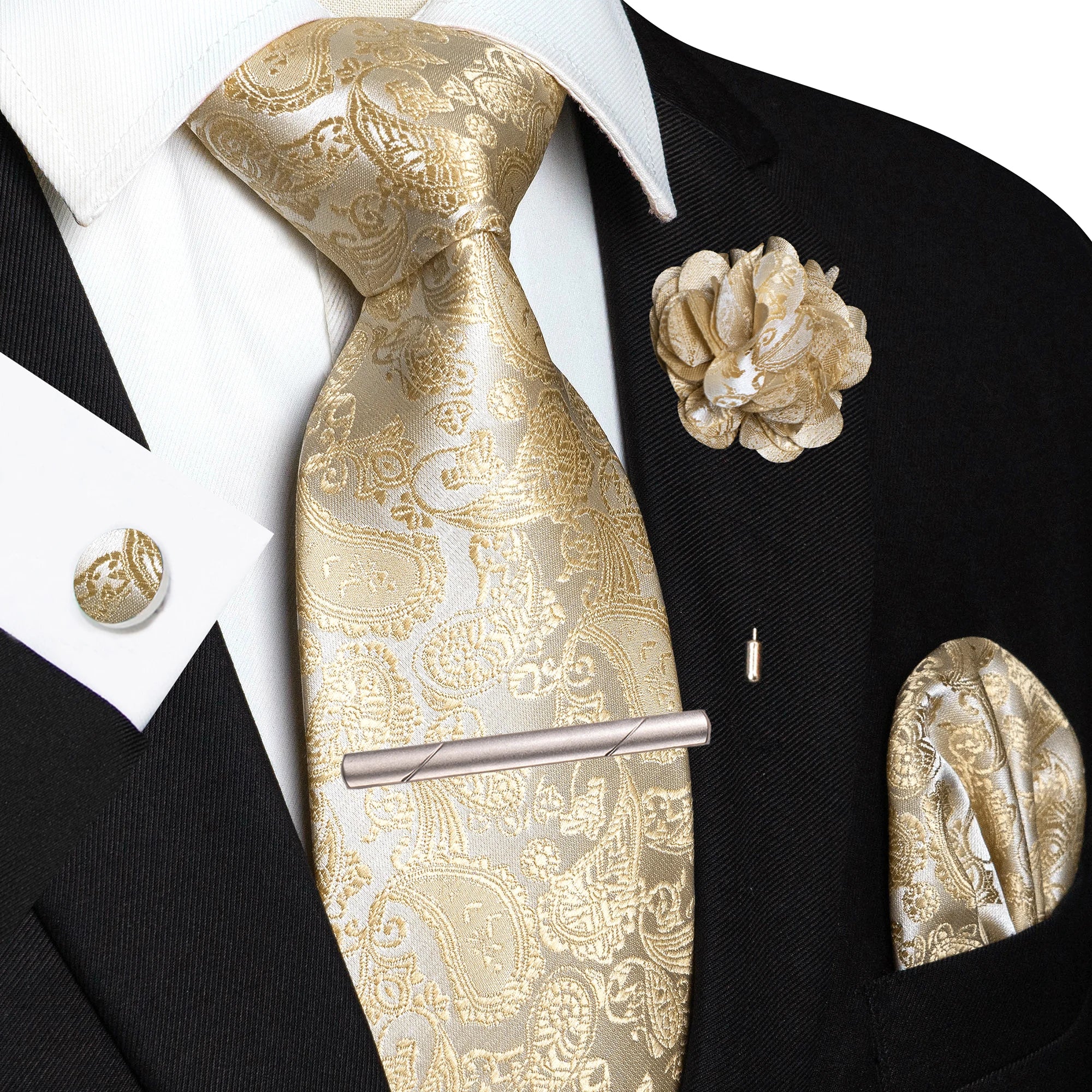 Conjunto de Gravata Paisley Premium