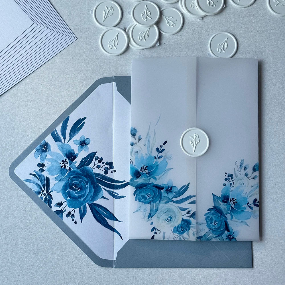 Conjunto de Convites Florais Premium – Pack de 10