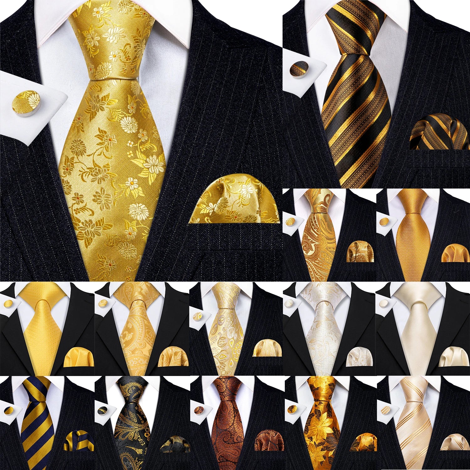 Conjunto de Gravata Jacquard Premium