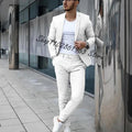 Fato Masculino Cinzento – Conjunto de 2 Peças para Casamento e Eventos Formais