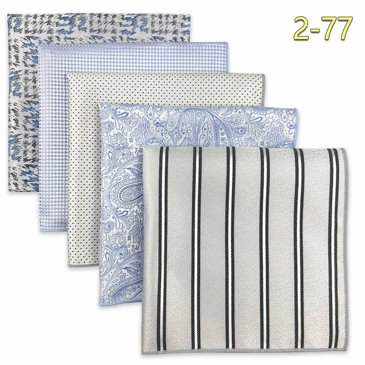 Conjunto de 5 Lenços de Bolso para Homem