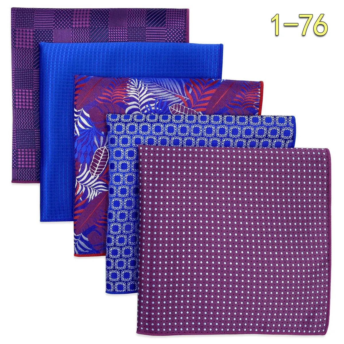 Conjunto de 5 Lenços de Bolso para Homem