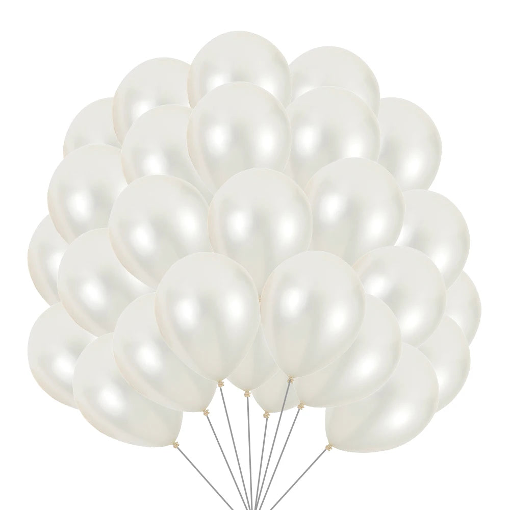Balões Pérola Branco Leite – 13 cm, 25 cm e 30 cm | Decoração para Casamentos e Festas