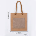 Sacola Kraft com Janela Transparente para Presentes e Lembranças
