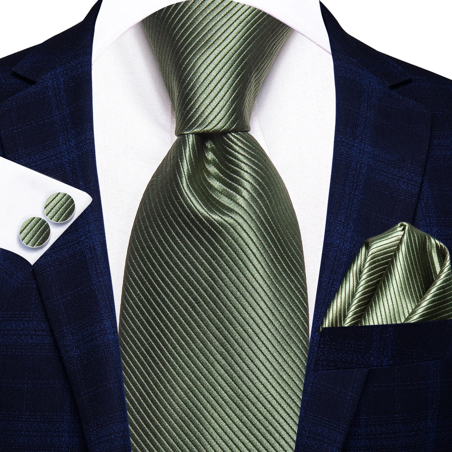 Conjunto Premium de Gravata Verde para Homem