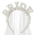 Bandolete "Bride to Be" com Pérolas – Coroa Elegante para Despedida de Solteira