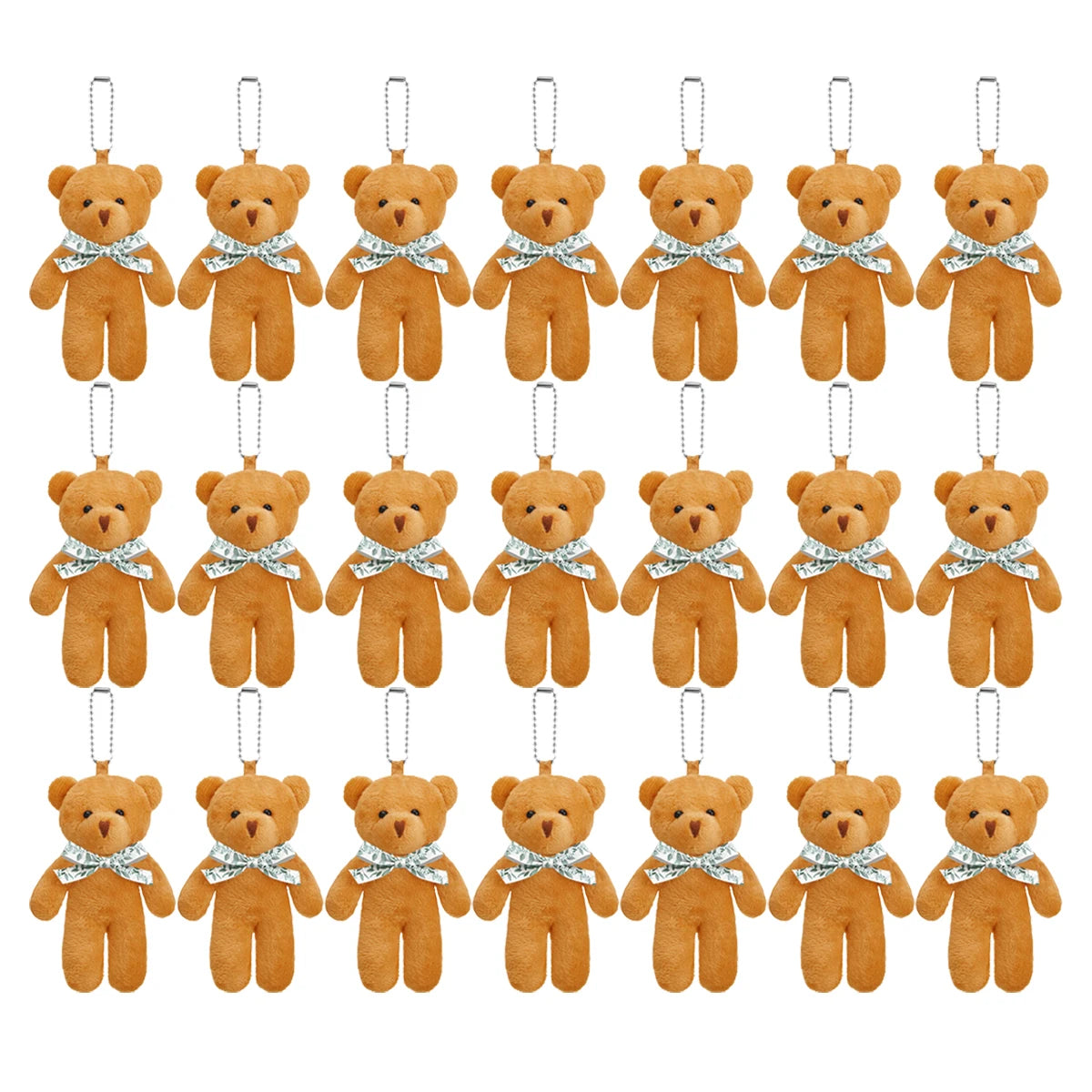 Mini Ursinhos com Chaveiro e Tag de Agradecimento