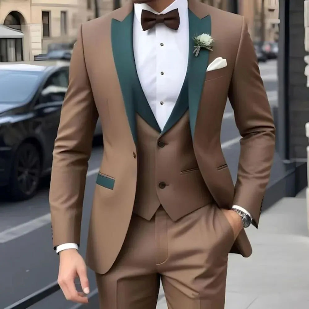 Fato Jacquard de 3 Peças para Homem