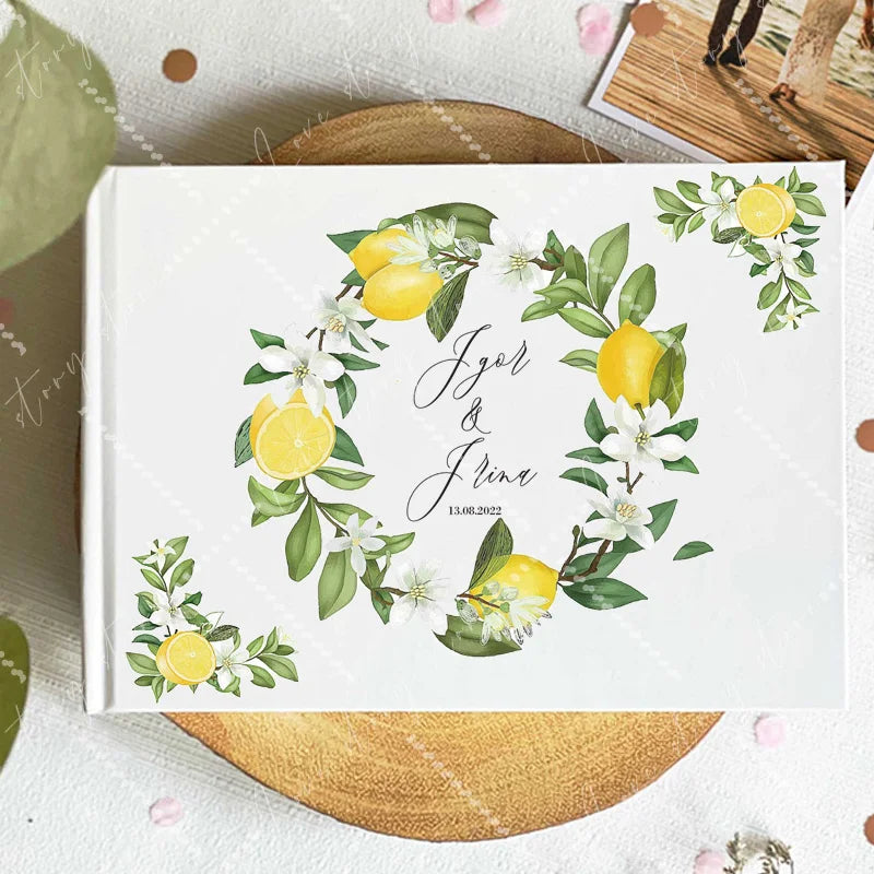Livro de Honra Branco Personalizado | Livro de Assinaturas para Casamento