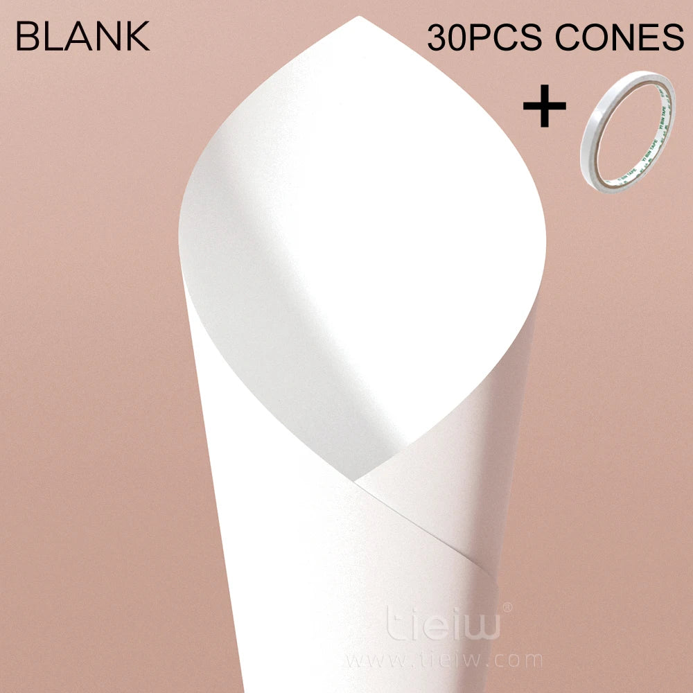 Cones para Confettis Personalizados – Papel Elegante para Casamento