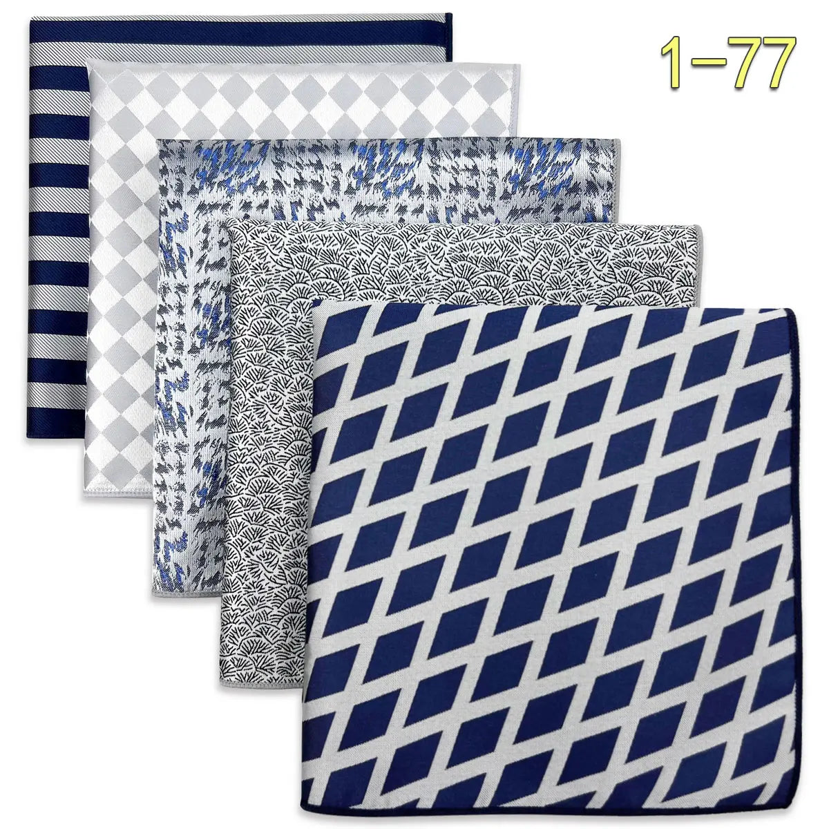 Conjunto de 5 Lenços de Bolso para Homem