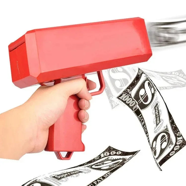 Pistola Lançadora de Notas – Acessório Divertido para Festas e Eventos