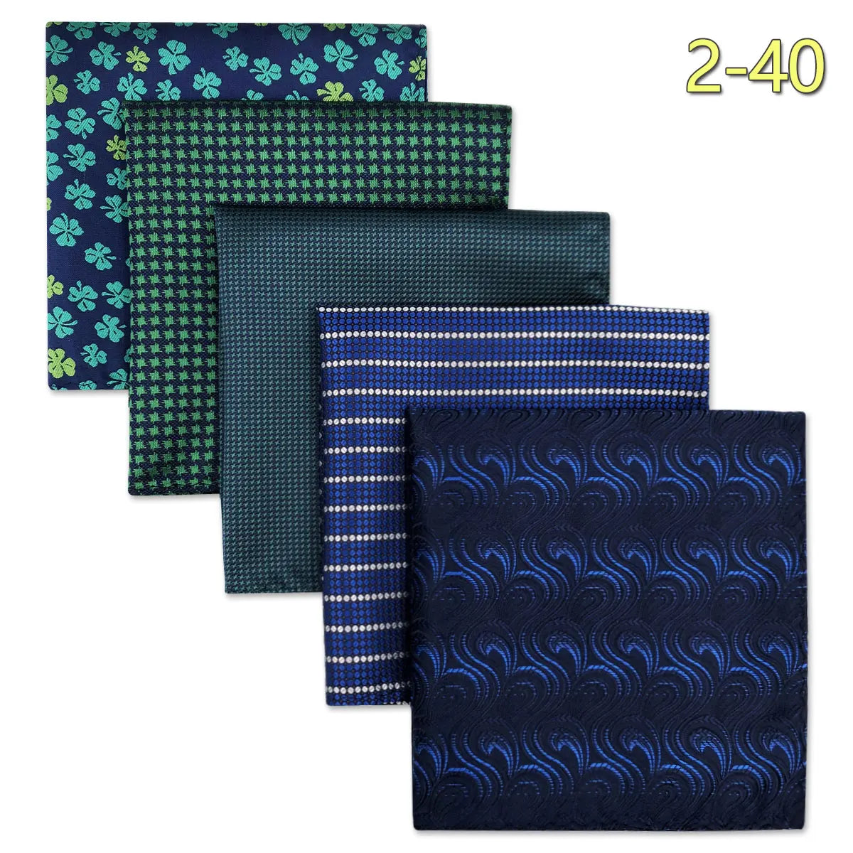 Conjunto de 5 Lenços de Bolso para Homem