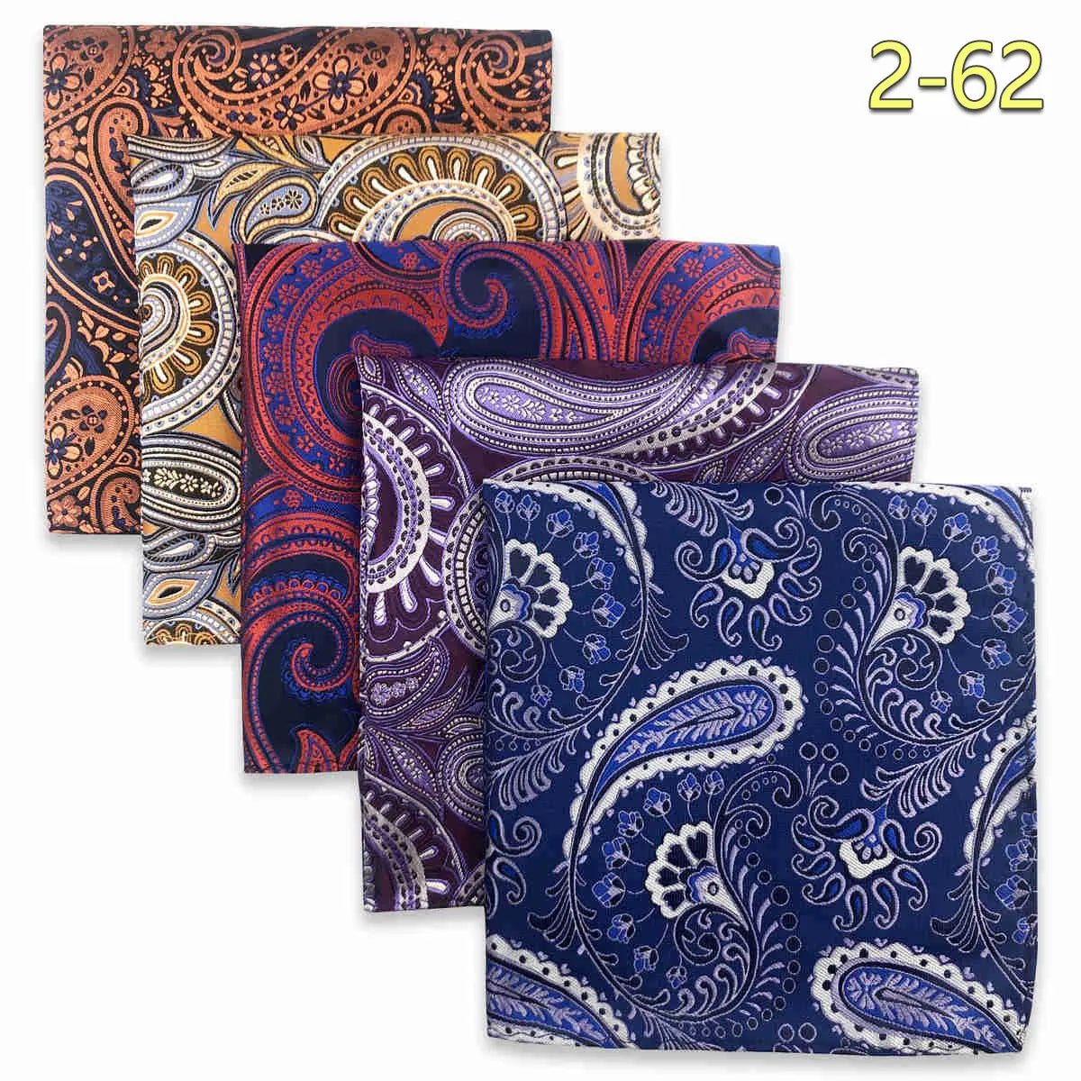 Conjunto de 5 Lenços de Bolso para Homem