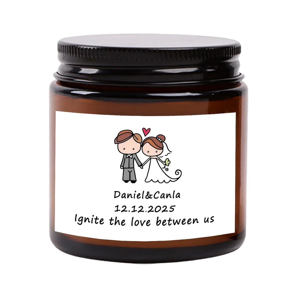 Vela Aromática Personalizada para Lembranças de Casamento — 70 g